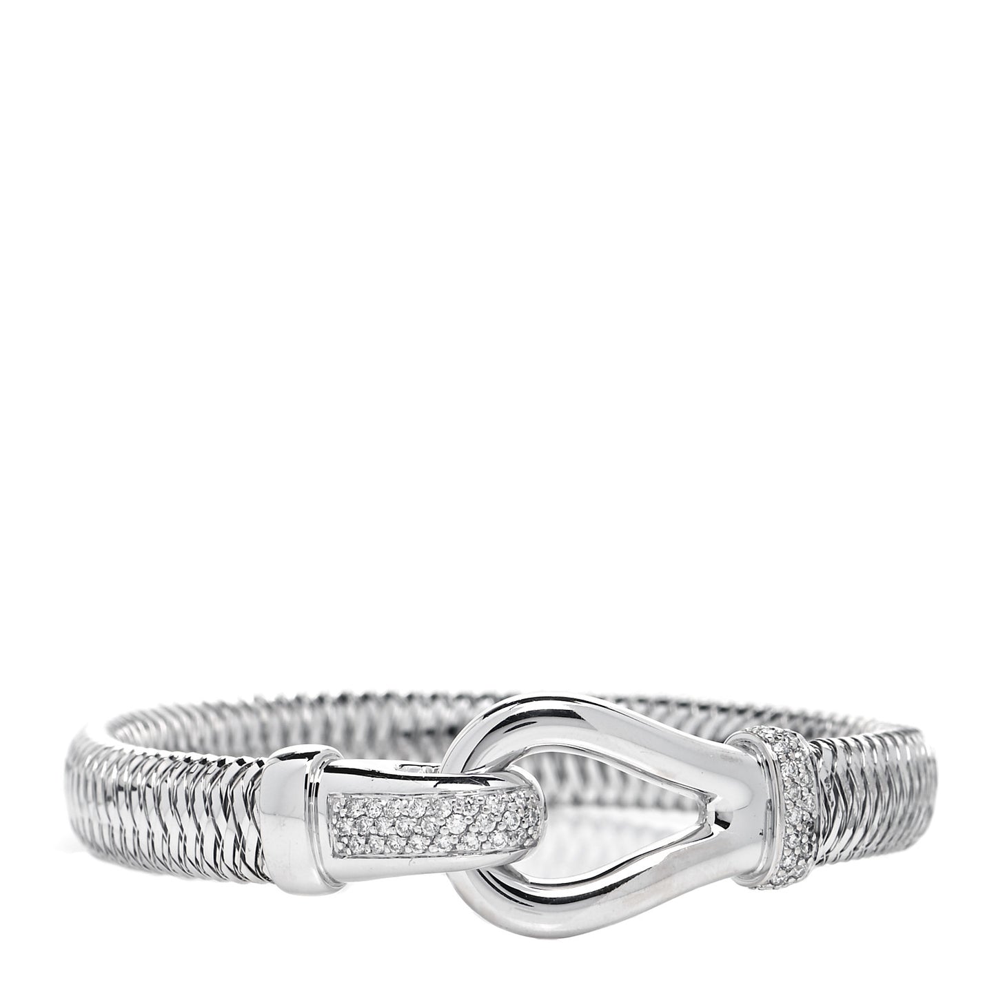 18K White Gold Diamond Primavera Buckle Bracelet