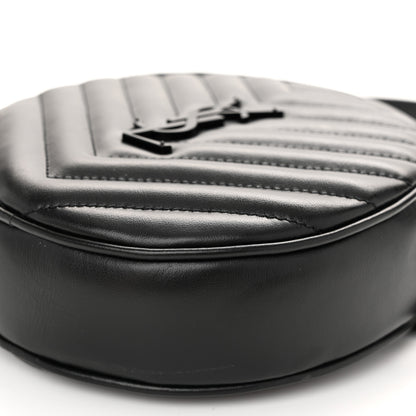 Saint Laurent Calfskin Matelasse Chevron Round Vinyle Camera Bag Black 10 of 10
