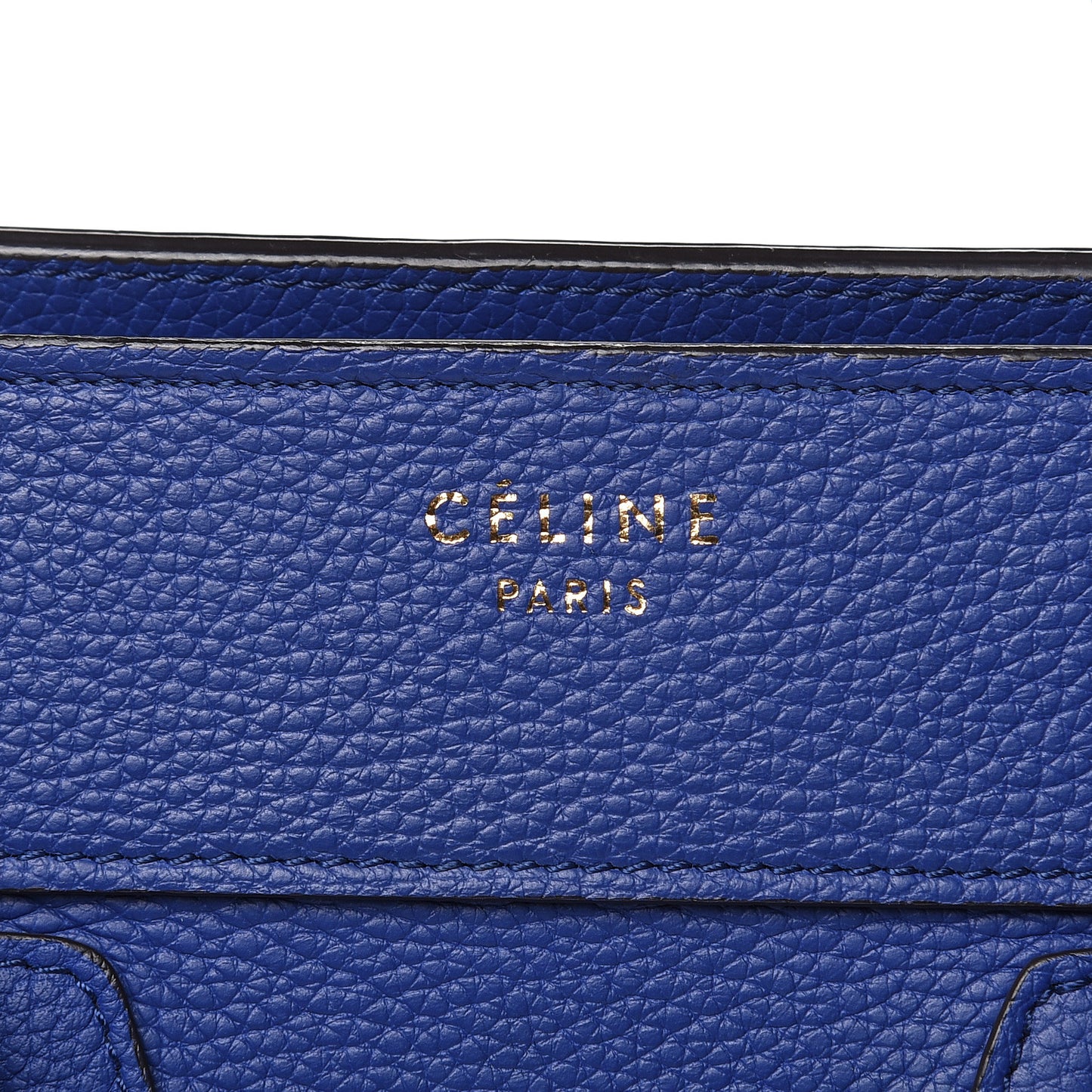Drummed Calfskin Micro Luggage Indigo