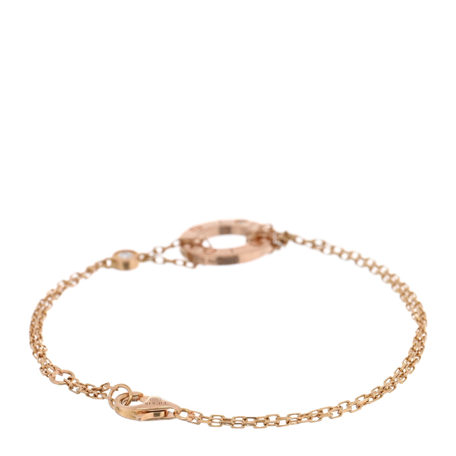 Cartier 18K Pink Gold Diamond LOVE Bracelet 2 of 4