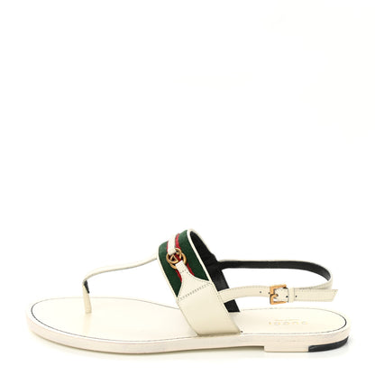 Gucci Nylon Web Lifford Jakarta Sandals 38 White 1 of 7