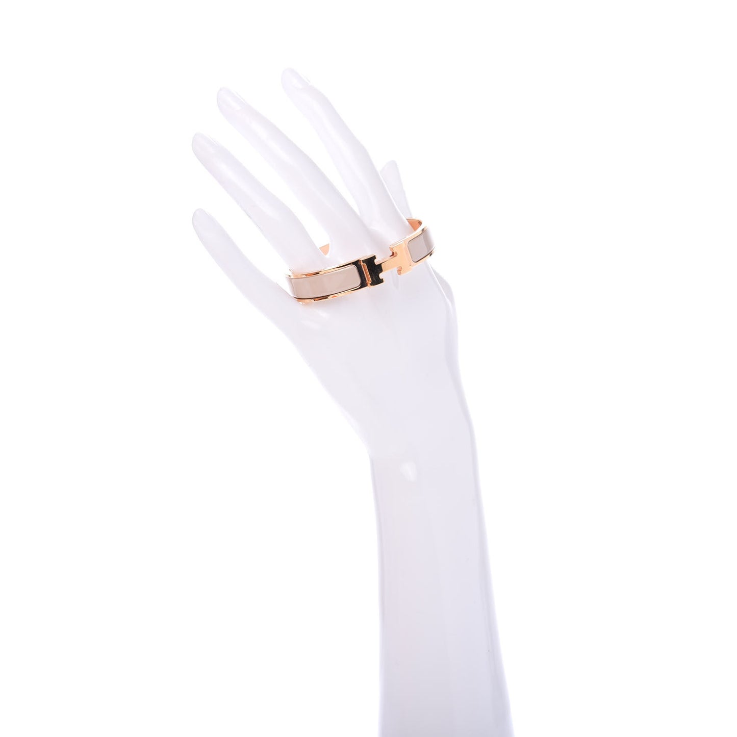 Enamel Narrow Clic Clac H Bracelet PM Beige Rose