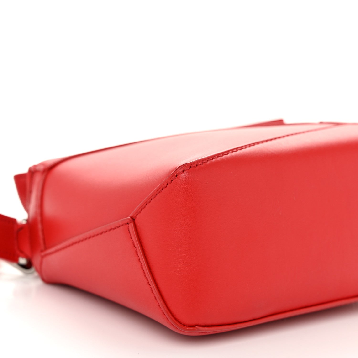 Loewe Satin Calfskin Mini Puzzle Edge Bag Red 8 of 9