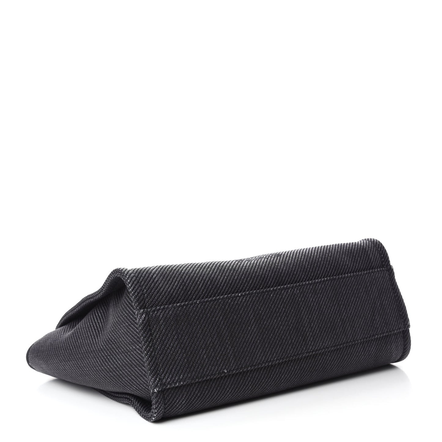 Mixed Fibers Calfskin Small Deauville Tote Black