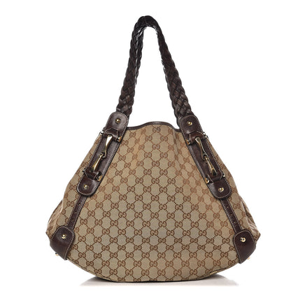Gucci Monogram Medium Pelham Braided Tote Bag Dark Brown 1 of 13