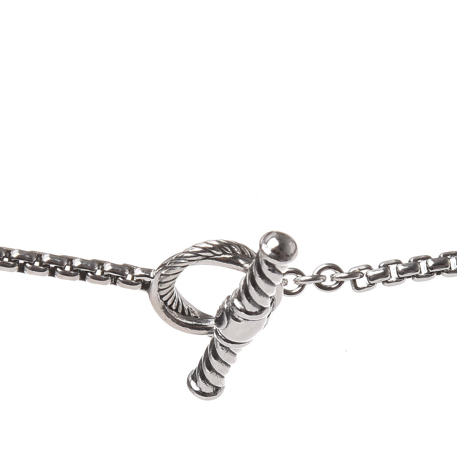 David Yurman Sterling Silver Pearl Infinity Station Chain Necklace 4 of 5
