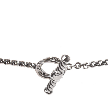 David Yurman Sterling Silver Pearl Infinity Station Chain Necklace 4 of 5