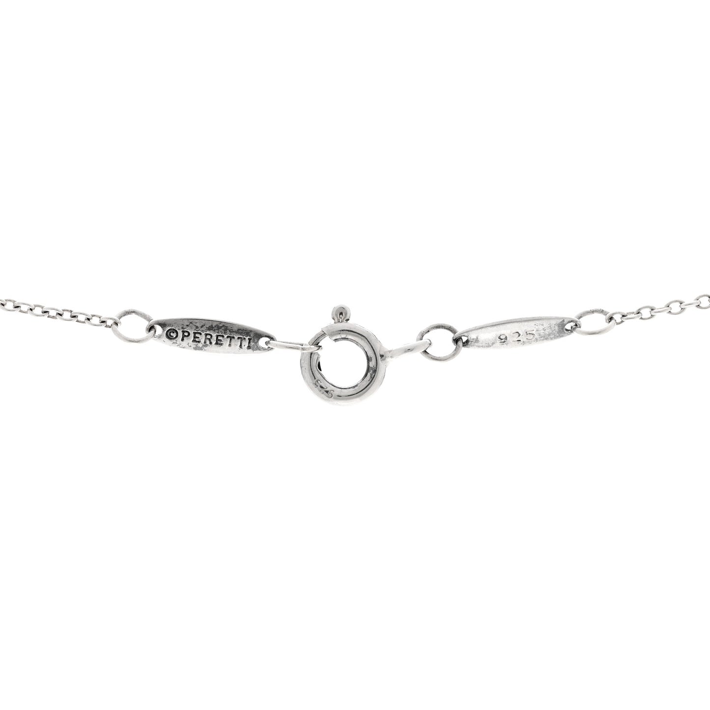 Sterling Silver Diamond .09ctw Elsa Peretti Diamonds by the Yard Three Station Necklace