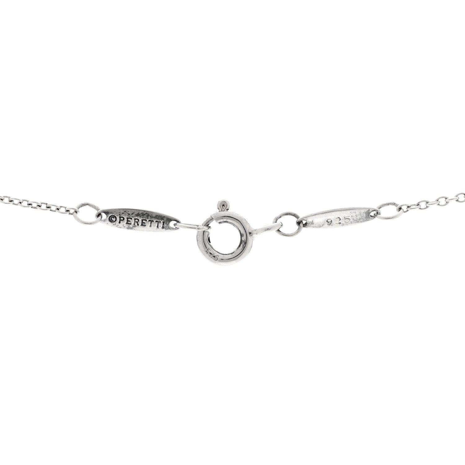 Tiffany Sterling Silver Diamond .09ctw Elsa Peretti Diamonds by the Yard Three Station Necklace 4 of 6