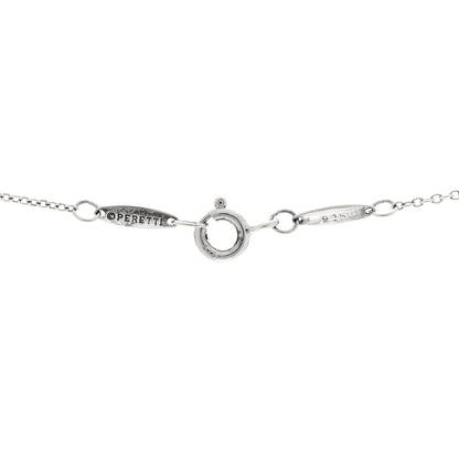 Tiffany Sterling Silver Diamond .09ctw Elsa Peretti Diamonds by the Yard Three Station Necklace 4 of 6