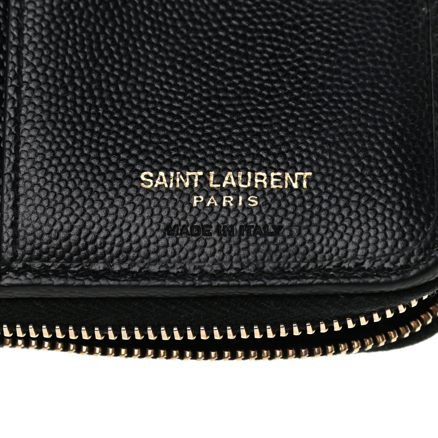 Grain De Poudre Matelasse Chevron Monogram Compact Zip Around Wallet Black