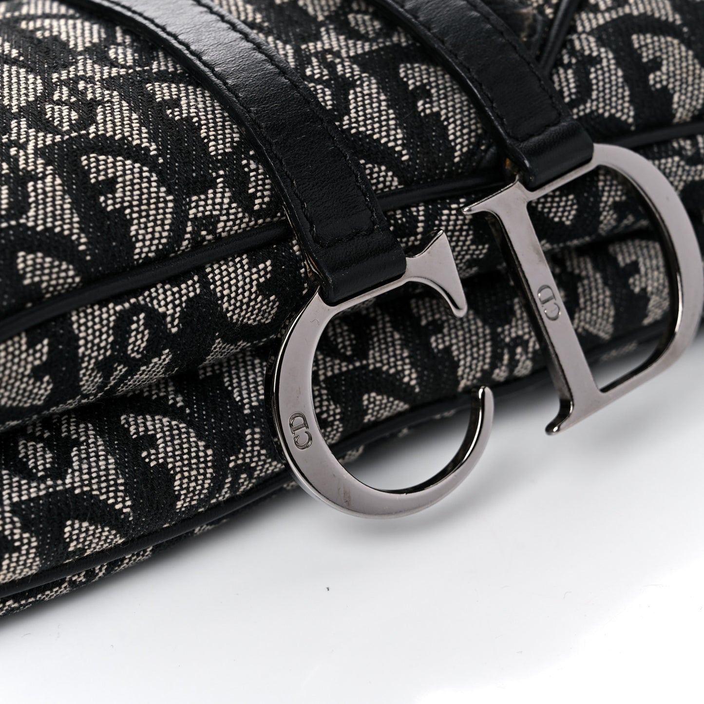 Monogram Double Saddle Bag Black