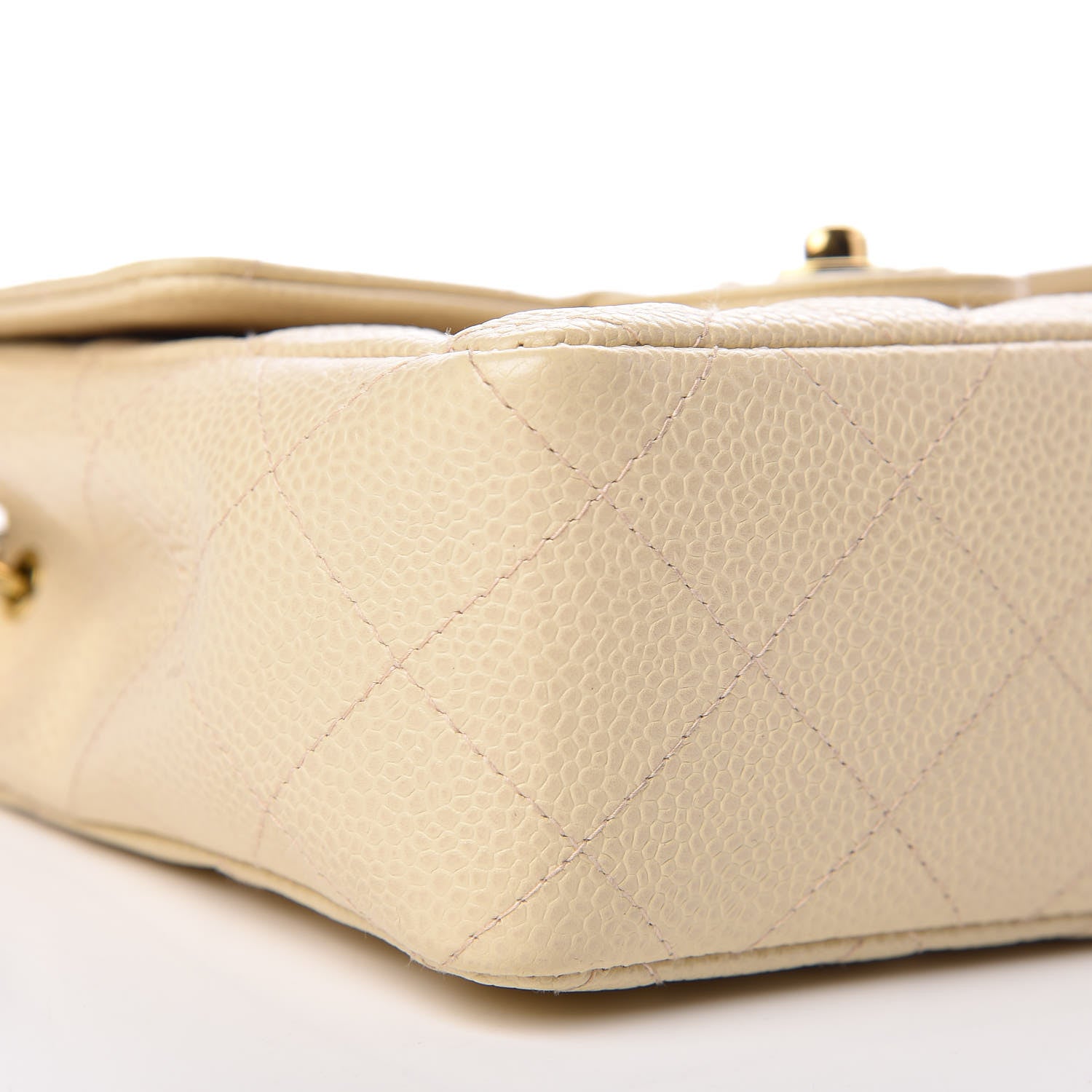 Chanel Caviar Quilted Mini Square Flap Light Beige 8 of 10