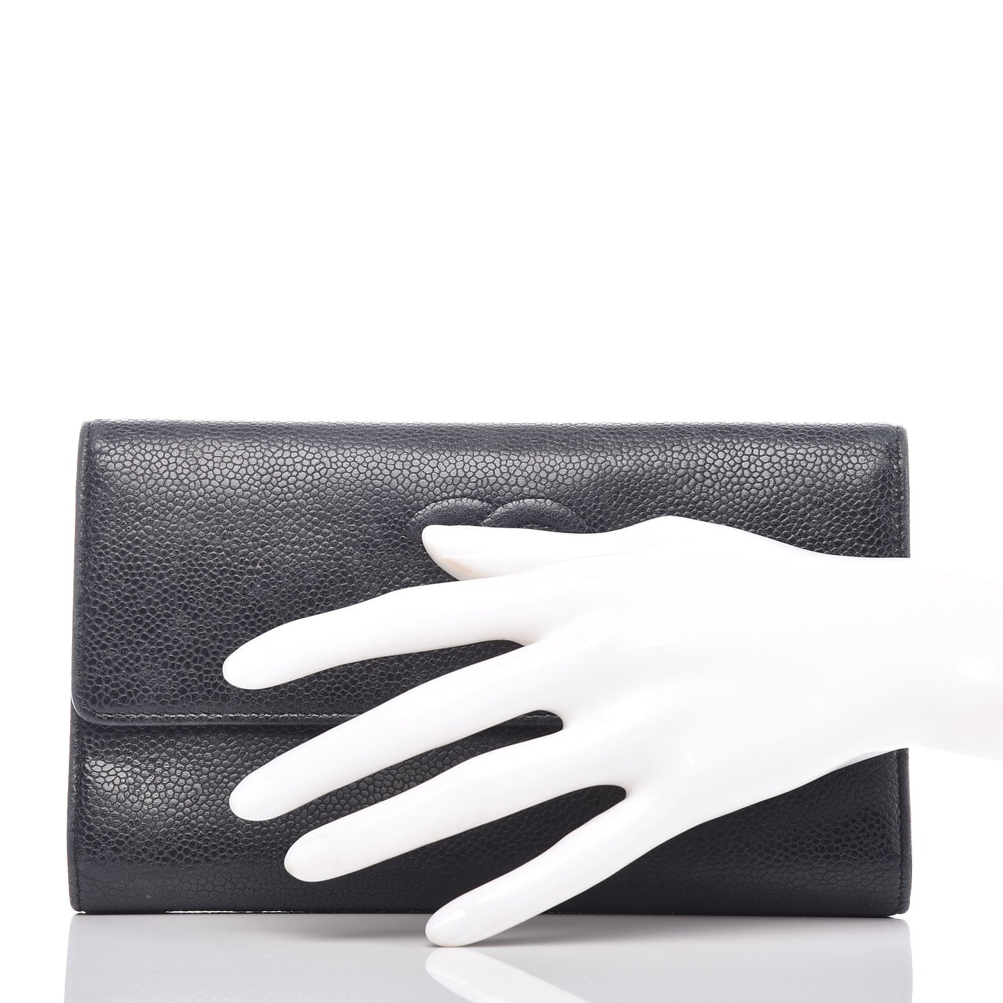 Caviar Timeless CC Large Flap Wallet Black