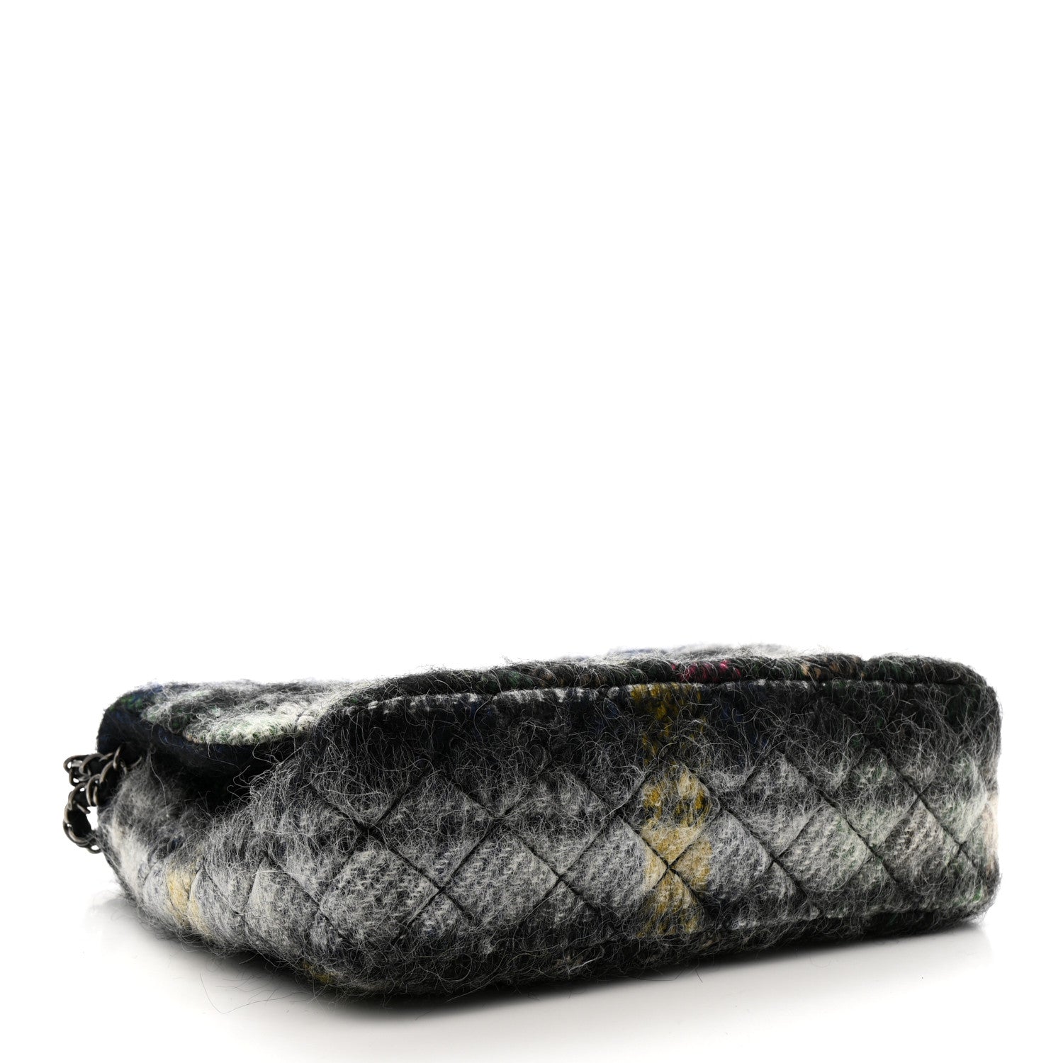 Chanel Mohair Quilted Tartan Day Flap Dark Multicolor 4 of 10