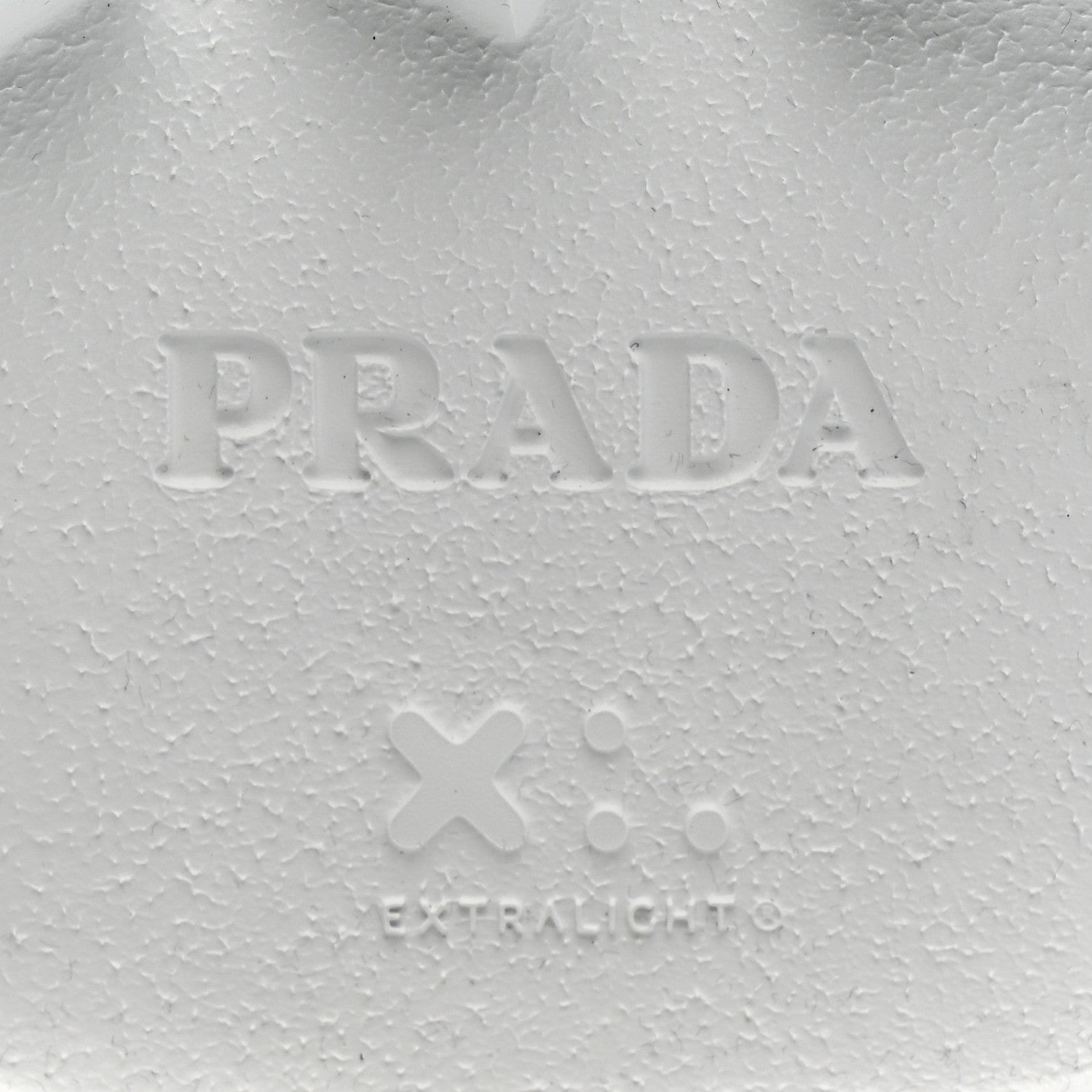 Prada Spazzolato Rois Re-Nylon Metal Triangle Logo Monolith Pouch Pocket 55mm Boots 40.5 White 7 of 15