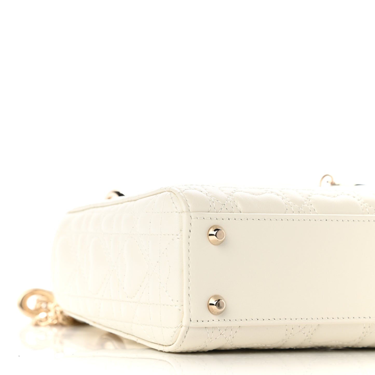 Lambskin Cannage Mini DiorAmour Lady Dior Latte