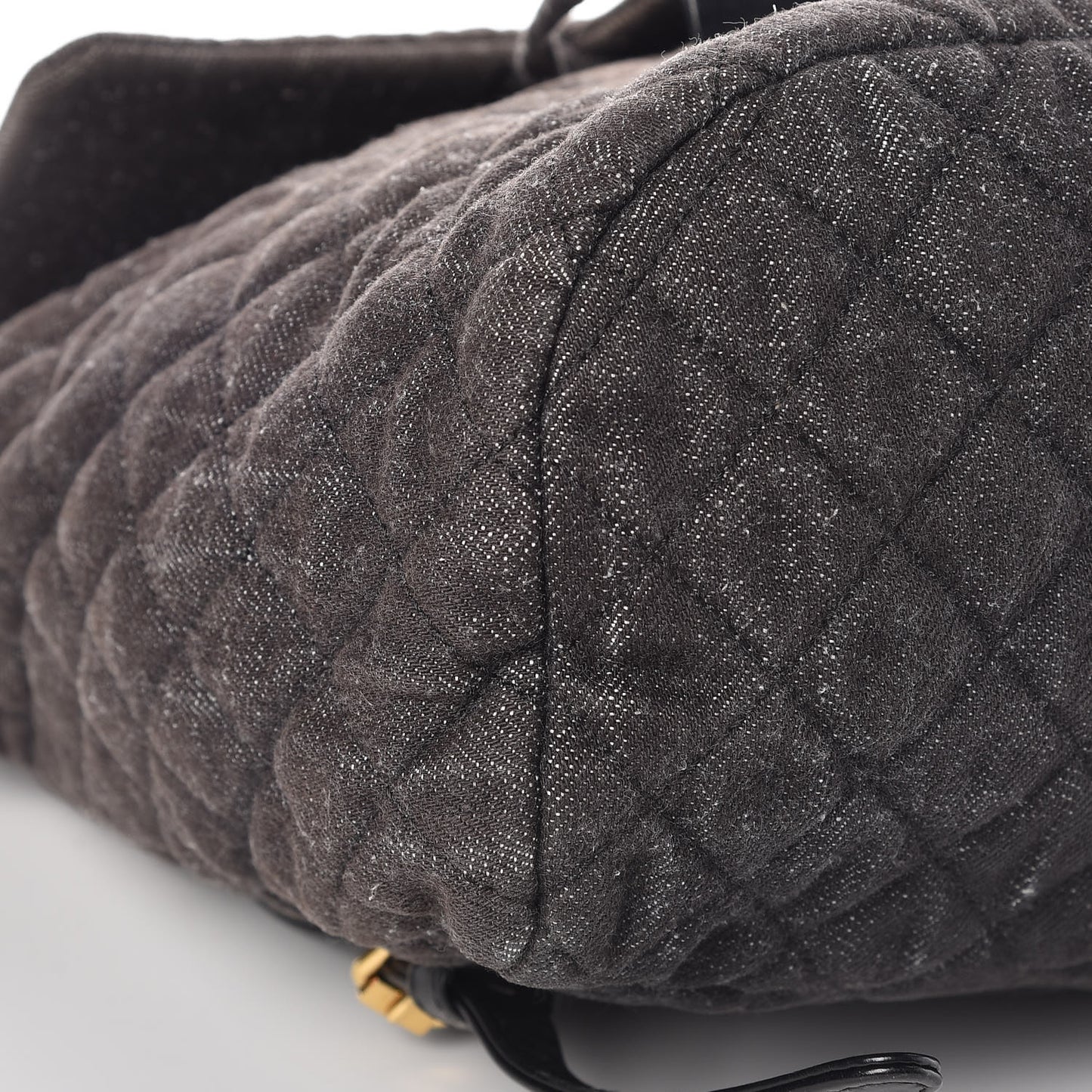 Washed Denim Quilted Large Urban Spirit Backpack Black