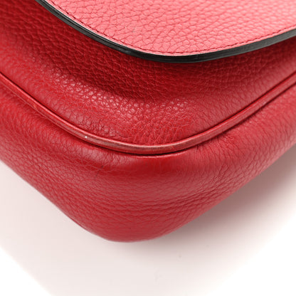 Gucci Pebbled Calfskin Medium Soho Flap Crossbody Tabasco Red 12 of 13
