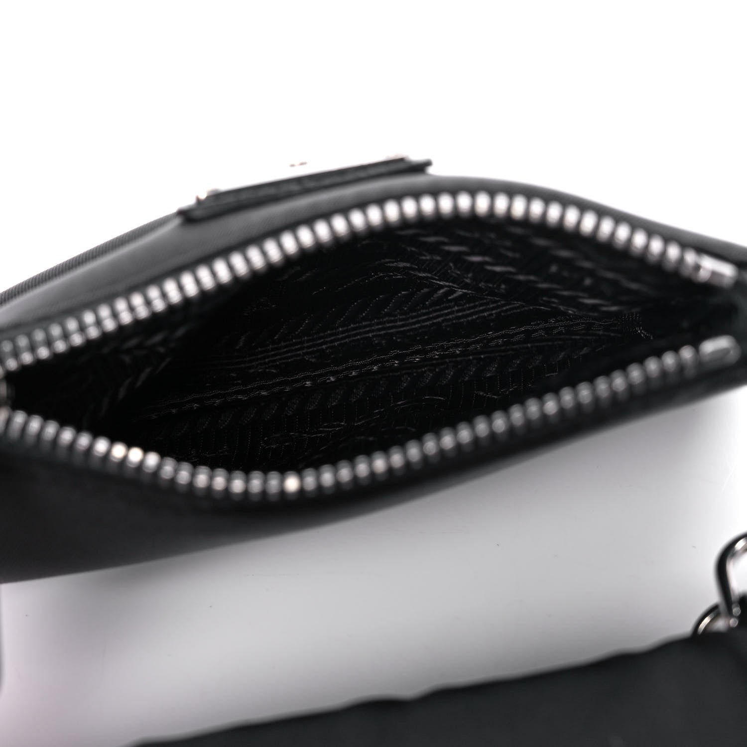 Prada Tessuto Re-Nylon Double Pouch Black 4 of 10