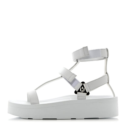 Hermes Calfskin Womens Enid Sandals 39 White 1 of 11