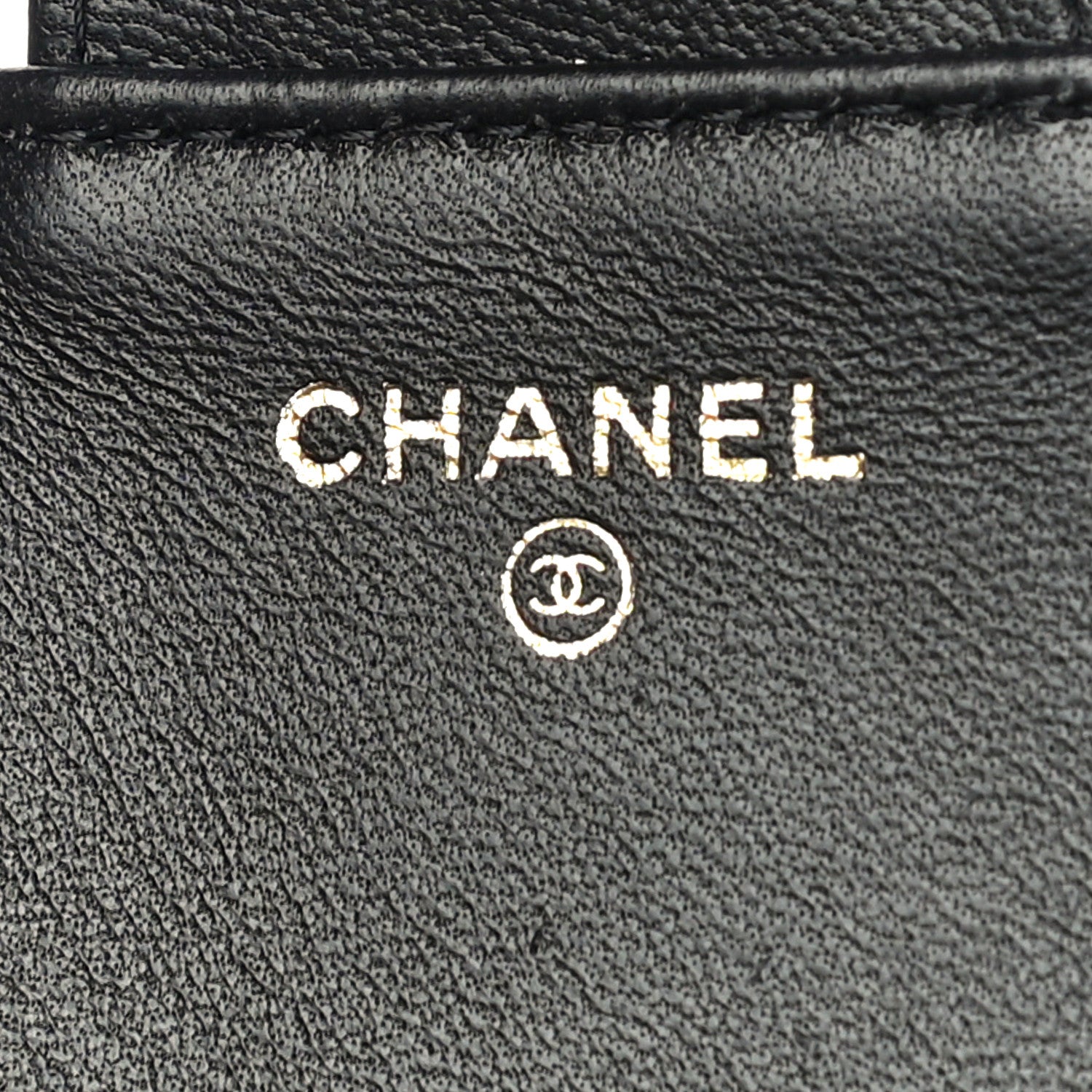 Chanel Lambskin Quilted Resin Bi-Color Flap Phone Holder With Chain Black 7 of 12