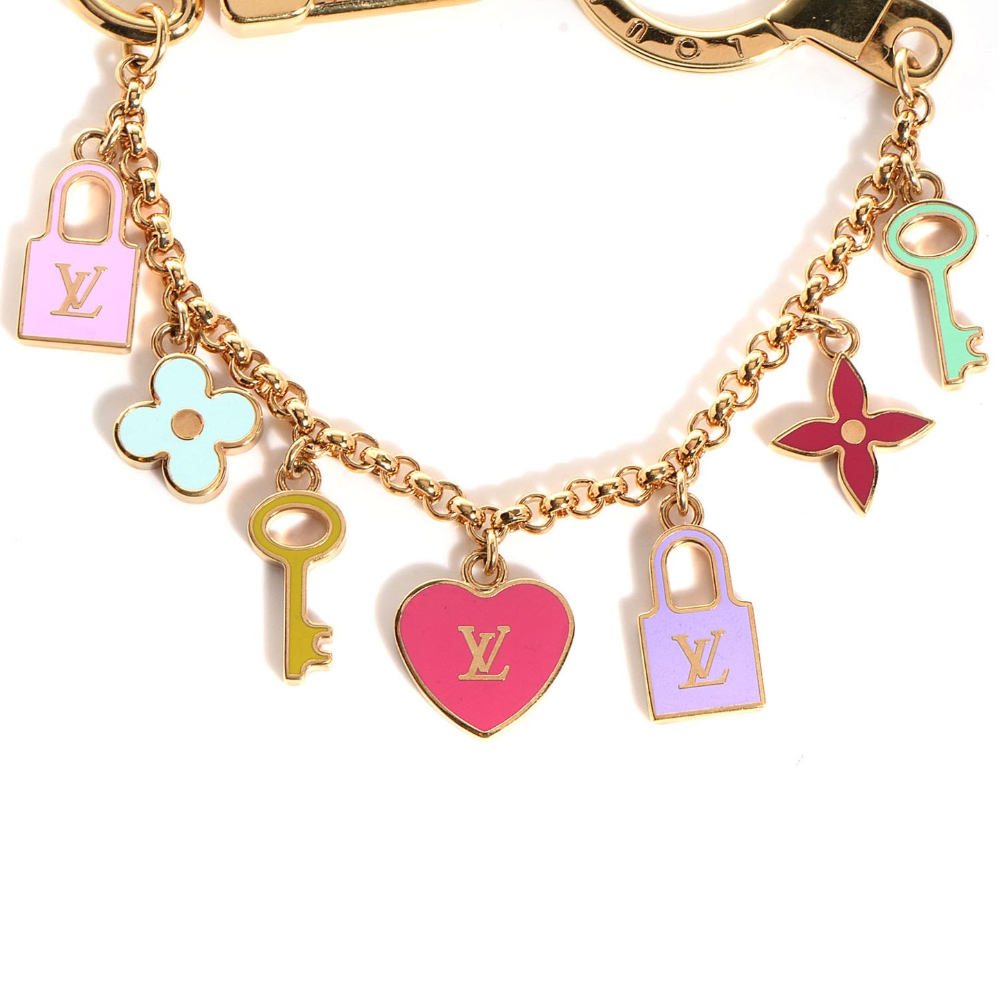 Enamel Pretty Charms Key Chain Holder Bag Charm
