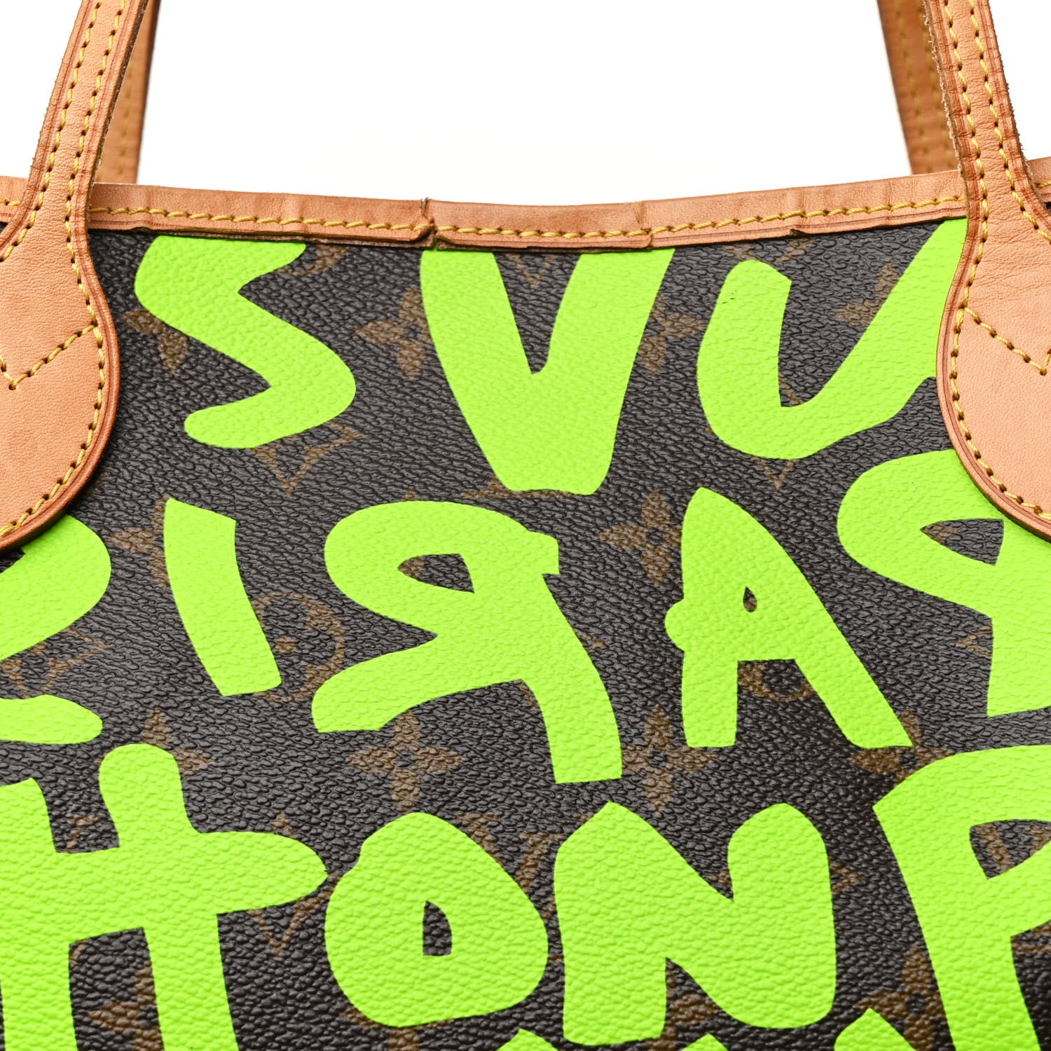Louis Vuitton Monogram Graffiti Neverfull GM Green 7 of 9
