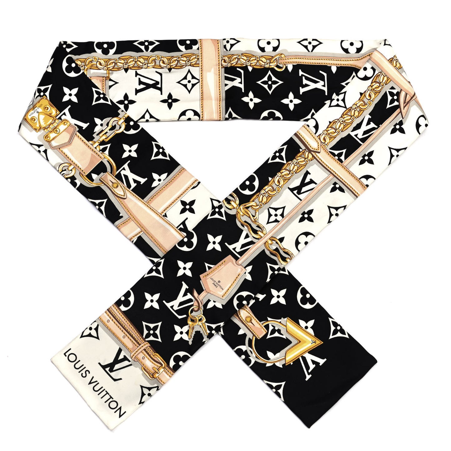 Silk Monogram Confidential Bandeau Black