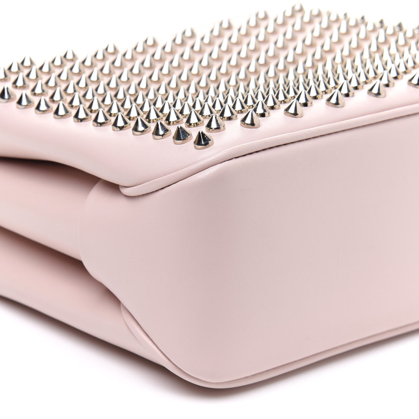 Calfskin Small Triloubi Paris Spikes Chain Bag Ballerina Silver