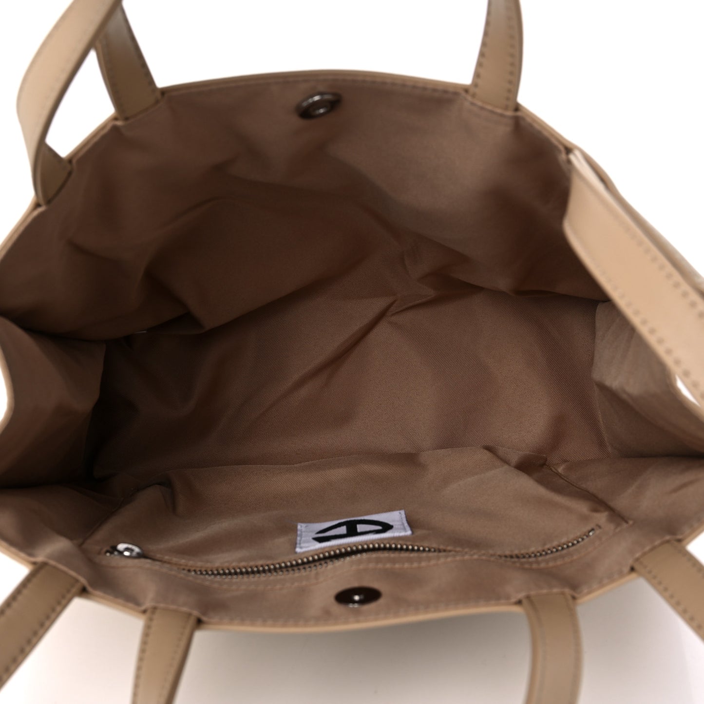 Vegan Leather Medium Shopping Bag Cream