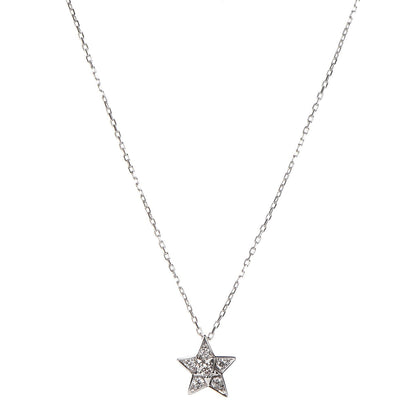 Chanel 18K White Gold Diamond Small Comete Geode Pendant Necklace 7 of 12