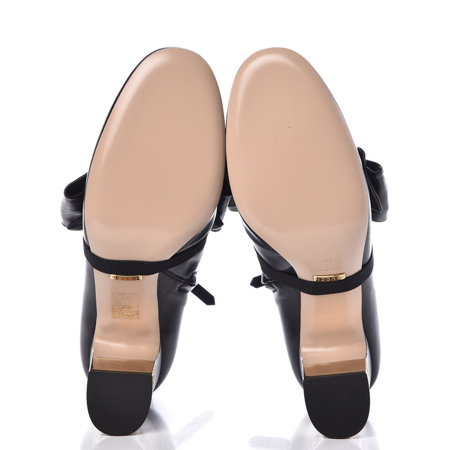 Gucci Nappa Removable Bow Candy Ankle Boots 40 Black 9 of 17