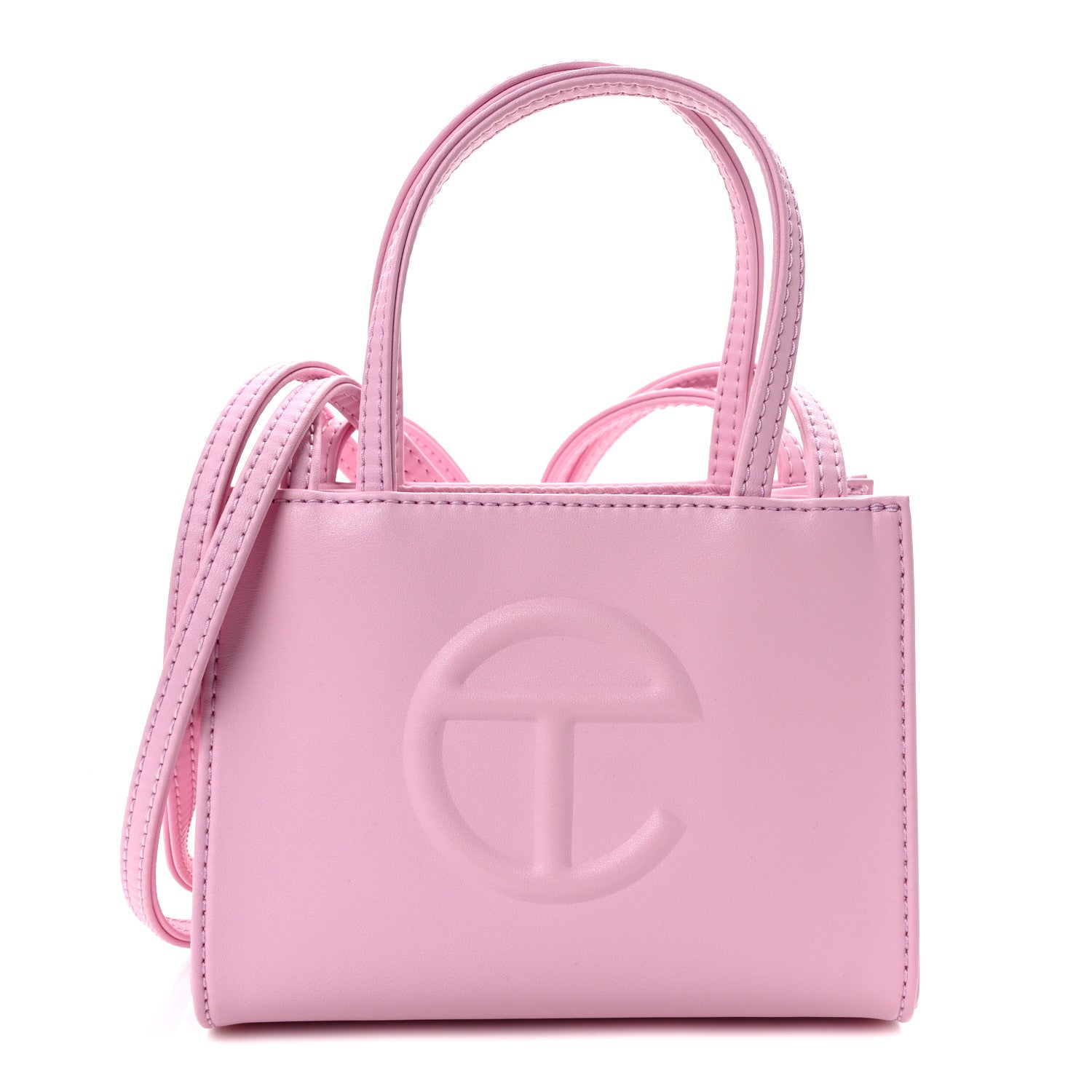Telfar Vegan Leather Small Shopping Bag Bubblegum 1 of 9