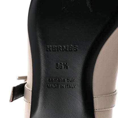 Hermes Goatskin Jane Ballet Flats 36.5 Beige Nomade 7 of 10