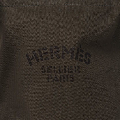 Hermes Herringbone Canvas Swift Maline Bag Kaki Ebene 8 of 11