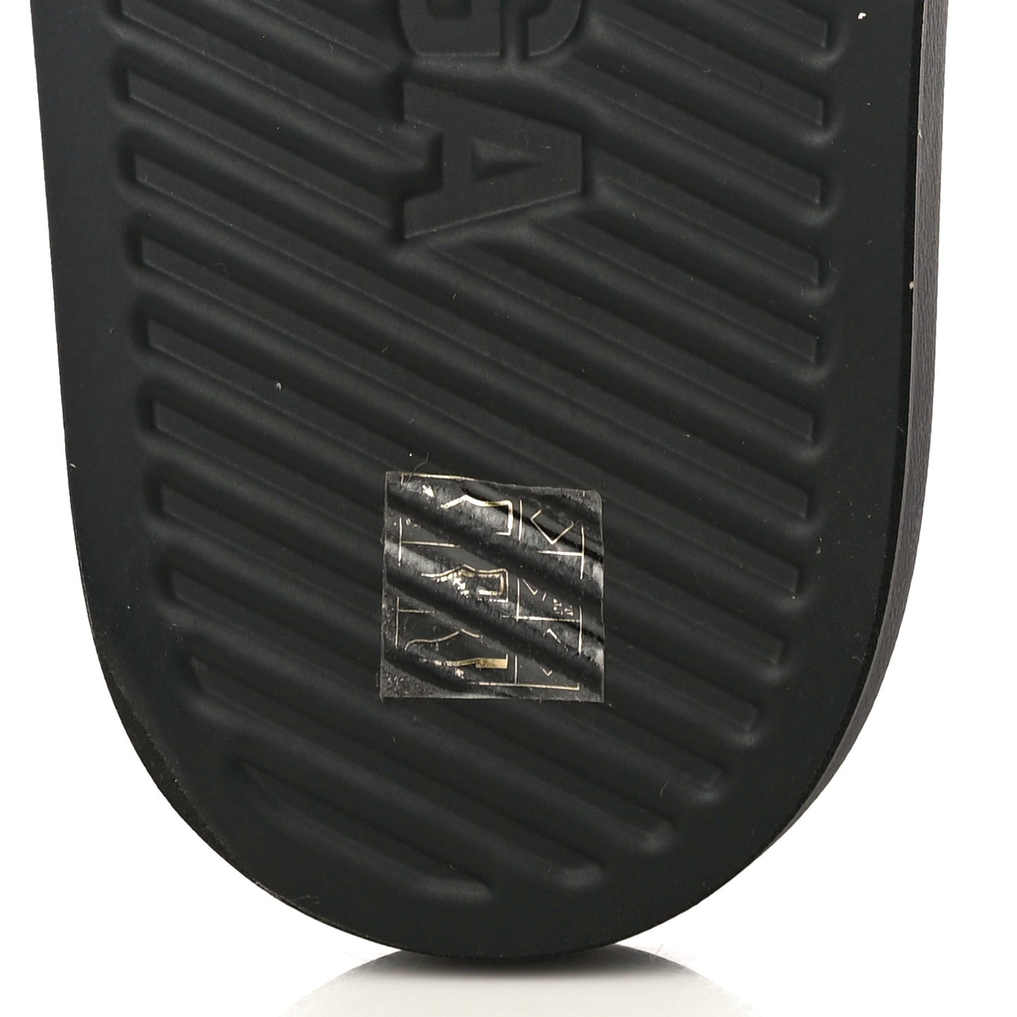 Rubber Womens Logo Pool Slide Sandals 40 Black White