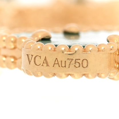 Van Cleef & Arpels 18K Yellow Gold Malachite 5 Motifs Vintage Alhambra Bracelet 4 of 6