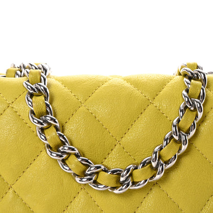 Chanel Washed Lambskin Quilted Mini Chain Around Flap Yellow 8 of 10