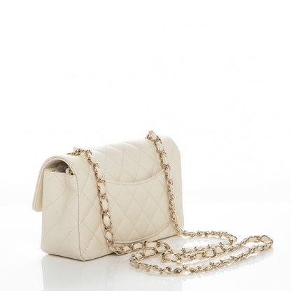 Chanel Caviar Quilted Mini Rectangular Flap White 3 of 6
