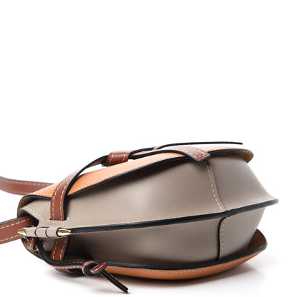 Loewe Calfskin Small Gate Crossbody Bag Amber Light Grey Rust 4 of 10