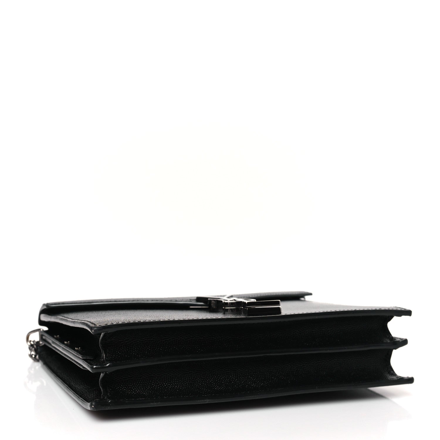 Saint Laurent Grain De Poudre Monogram Cassandra Clasp Bag Black Rouge Legion 4 of 10