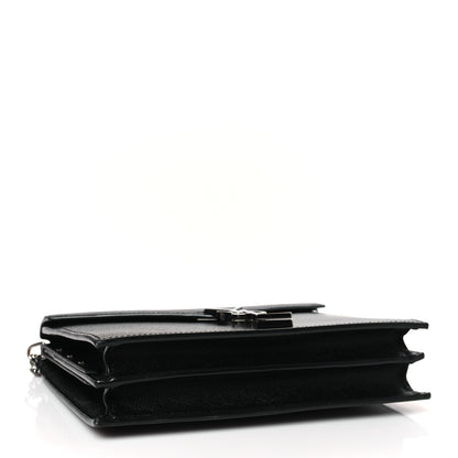 Saint Laurent Grain De Poudre Monogram Cassandra Clasp Bag Black Rouge Legion 4 of 10