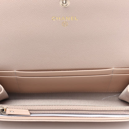 Chanel Caviar Pearl Quilted Coco Candy Wallet Beige 3 of 4