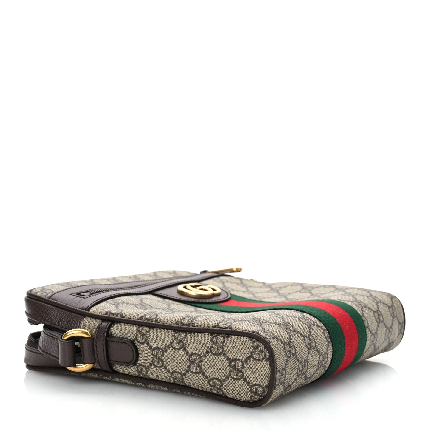 GG Supreme Monogram Web Small Ophidia Messenger Bag Brown