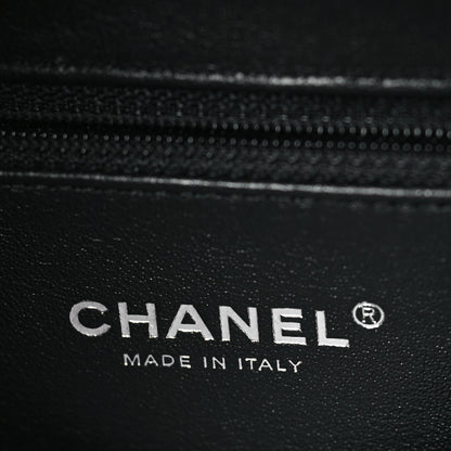 Chanel Metallic Caviar Quilted Medium CC Filigree Vanity Case Dark Silver 7 of 10