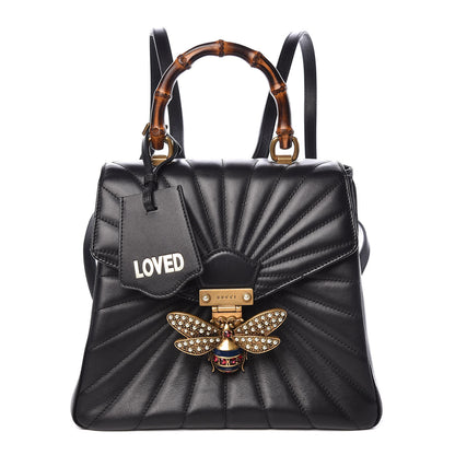 Gucci Calfskin Bamboo Trapuntata Queen Margaret Backpack Black 1 of 9