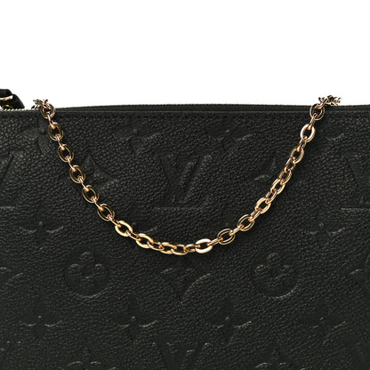 Louis Vuitton Empreinte Double Zip Pochette Black 8 of 11