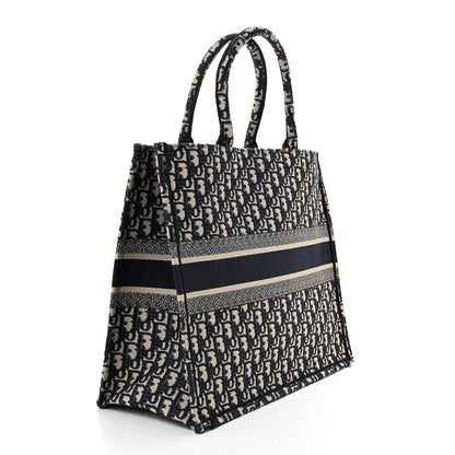 Christian Dior Oblique Large Book Tote Blue Multicolor 3 of 11