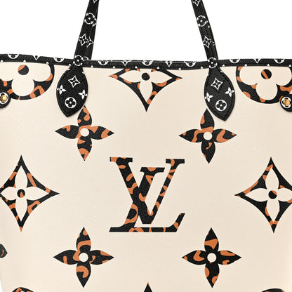 Louis Vuitton Monogram Giant Jungle Neverfull MM Ivory 8 of 10